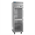 Thumbnail image #1 for Beverage-Air Cross Temp 1-Section Reach-In Convertible Refrigerator/Freezer with Half Glass Doors, Top-Mounted Self-Contained Refrigeration, 23.1 Cu. Ft.