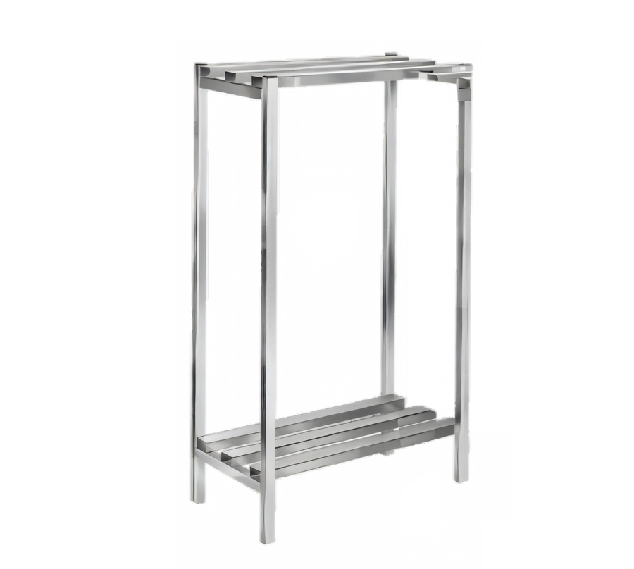 Product image #1 for Lifetime Tough Fully Assembled All-Welded 2-Shelf Channel Style Aluminum Dunnage Shelving, 72 x 20 x 64 Inches