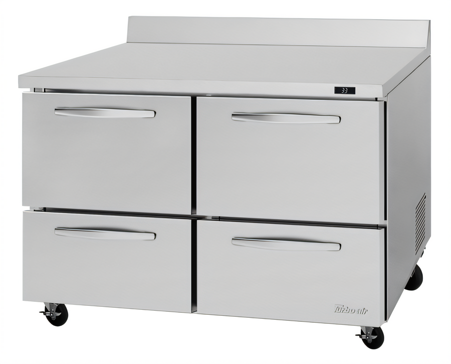 Product image #1 for Turbo Air PRO Series 48-1/4-Inch Two-Section Stainless Steel Drawer Worktop Refrigerator with 4 Drawers, 12.2 Cu. Ft.