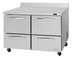 Thumbnail image #1 for Turbo Air PRO Series 48-1/4-Inch Two-Section Stainless Steel Drawer Worktop Refrigerator with 4 Drawers, 12.2 Cu. Ft.