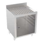Thumbnail image #1 for Krowne Silver Series 18-GSB1 Floor Model Bar Glass Rack Storage Cabinet with Stainless Steel Construction, Drainboard Top, 3-Rack Capacity, 24-Inch-W