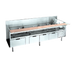 Thumbnail image #1 for La Rosa Refrigeration Four-Section Refrigerated Equipment Stand with 4 Drawers, 102-Inch x 26.5-Inch, Stainless Steel, Self-Contained Side-Mounted Refrigeration
