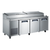 Thumbnail image #1 for U-STAR 92-Inch 3-Section Refrigerated Pizza Prep Table with Side-Mounted Self-Contained Refrigeration