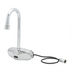 Thumbnail image #1 for Low-Lead Touchless 4-Inch Wall-Mount Gooseneck Electronic Sensor Faucet with Thermostatic Mixing Valve