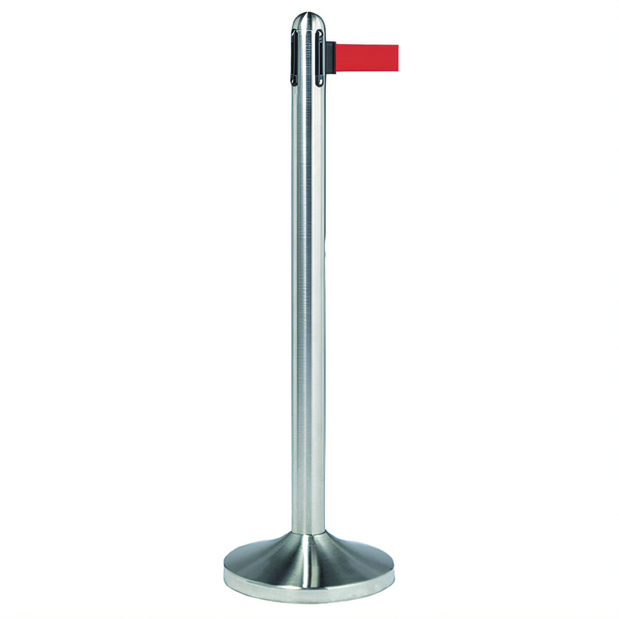 Product image #1 for American Metalcraft 40-Inch Replacement Post with 84-Inch Red Nylon Tape for RSRTRD, Brushed Stainless Steel