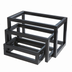 Thumbnail image #1 for American Metalcraft 3-Piece Rectangular Black Lacquered Wood Buffet Riser Set