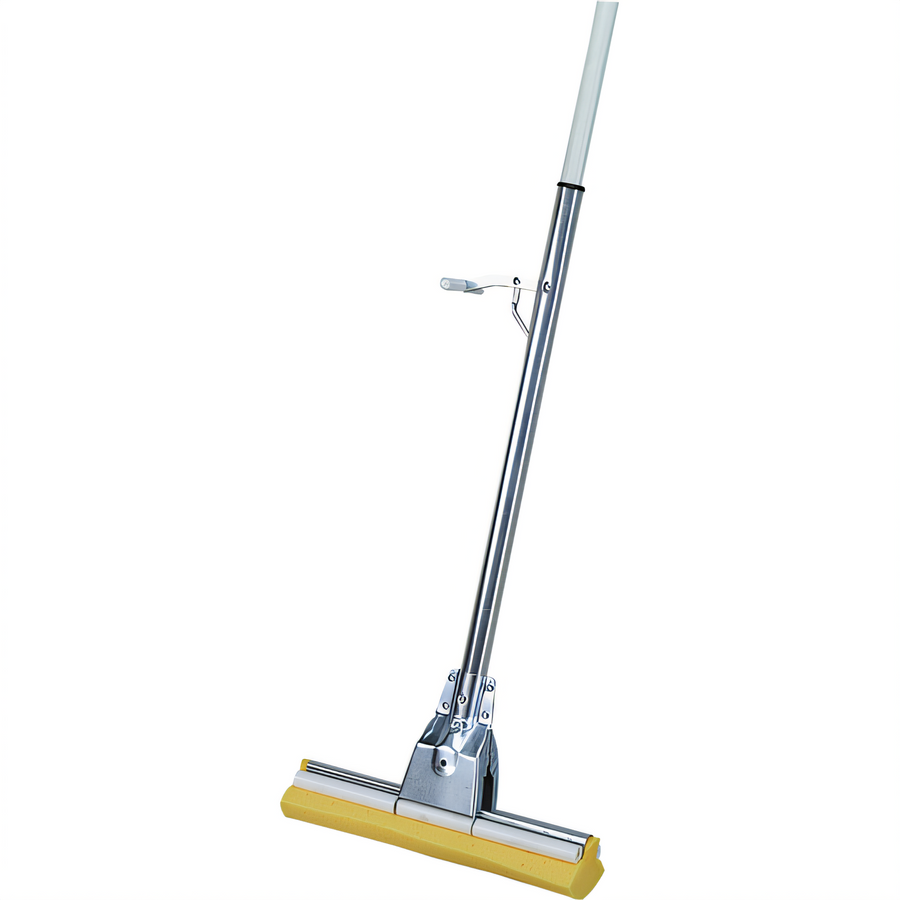 Product image #1 for Flo-Pac Professional Automatic Sponge Mop with Built-In Wringer, 51-Inch Aluminum Handle, 12 x 3-Inch Foam Sponge