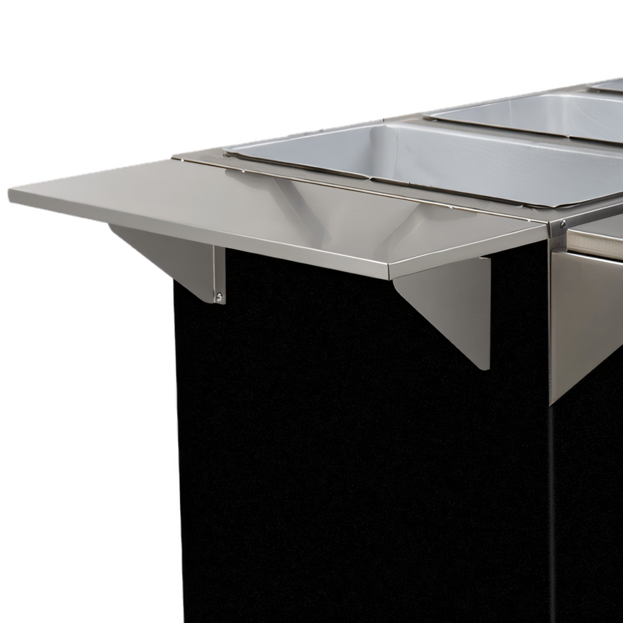 Product image #1 for Advance Tabco TES-1D Drop-Down Solid End Shelf for Hot or Cold Food Tables, 10 x 22-1/2 Inches, Stainless Steel