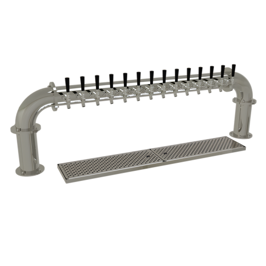 Product image #1 for Glastender Pipe Pass-Thru Countertop Draft Dispensing Tower with 14 Faucets, Glycol-Cooled