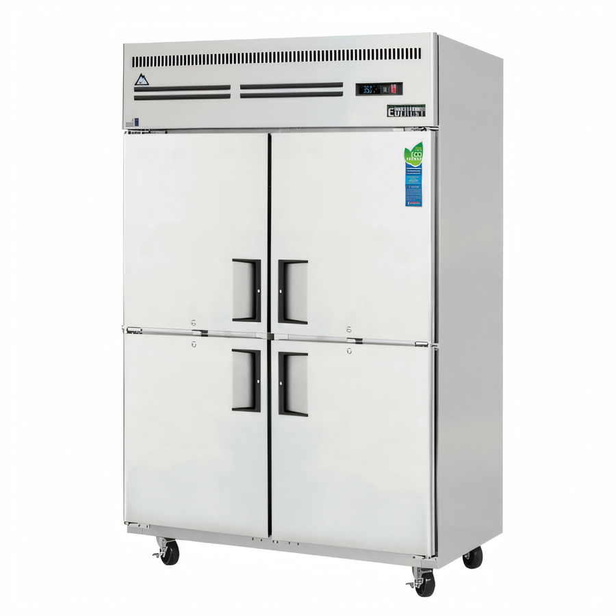 Product image #1 for Everest Refrigeration ESRH4 Two-Section Reach-In Refrigerator, 48 Cu. Ft., Top-Mounted Self-Contained R290, 4 Half Doors