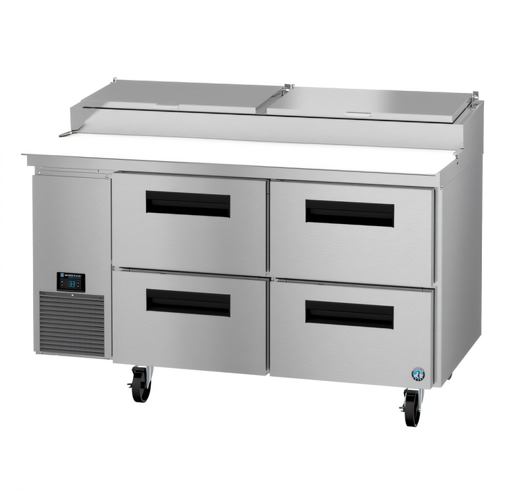 Product image #1 for Hoshizaki Steelheart 60-Inch Two-Section Pizza Prep Table with Drawers and Self-Contained Refrigeration