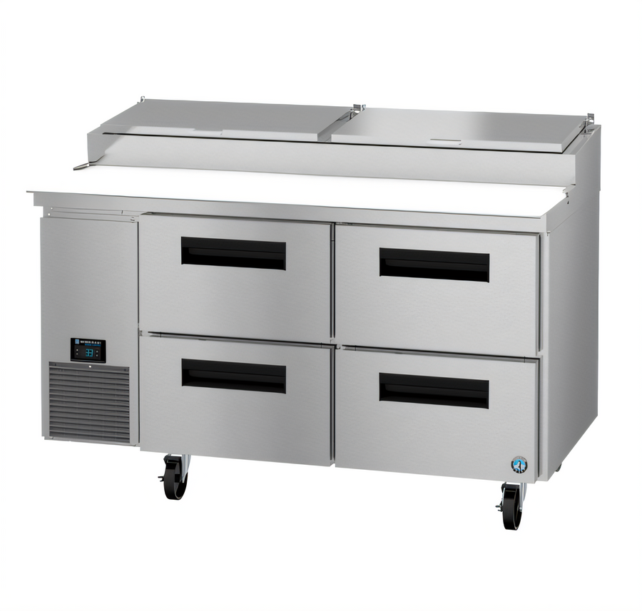 Product image #1 for Hoshizaki Steelheart 60-Inch Two-Section Pizza Prep Table with Drawers and Self-Contained Refrigeration