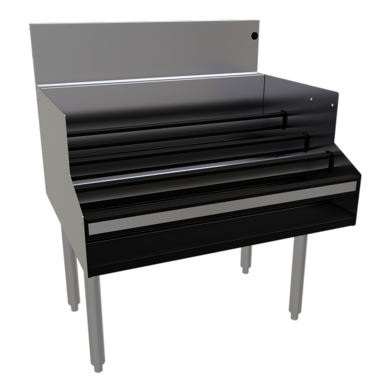 Product image #1 for Glastender LDA-30S Free Standing Underbar Liquor Steps, 30 Inch x 24 Inch, 4-Step