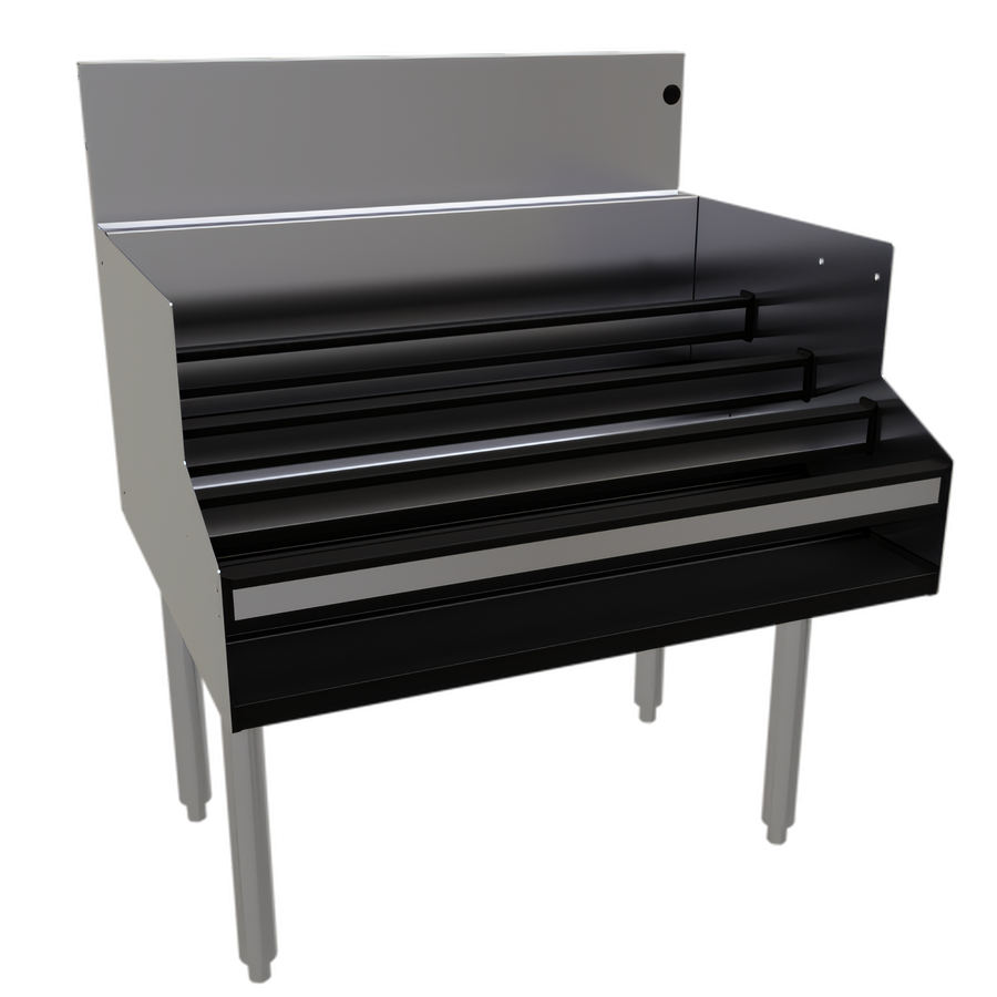 Product image #1 for Glastender LDA-30S Free Standing Underbar Liquor Steps, 30 Inch x 24 Inch, 4-Step