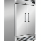Thumbnail image #1 for Hurakan by Equip.me 2-Door Two-Section Reach-In Refrigerator, Stainless Steel, Self-Contained Bottom Mount