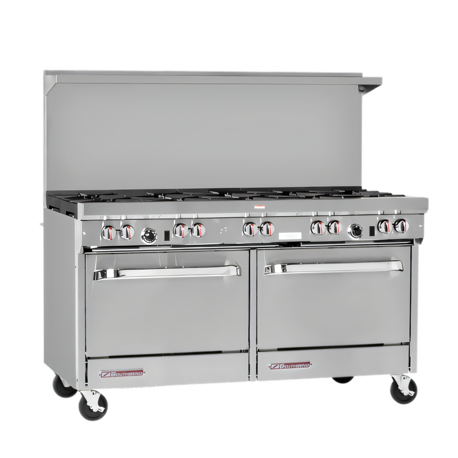 Product image #1 for Southbend S-Series 60-Inch Gas Restaurant Range with 10 Open Burners and 2 Standard Ovens