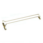 Thumbnail image #1 for Crestware GHR10 10-Inch Ceiling-Mounted Dual-Rail Glass Hanging Rack, High-Polished Brass Case of 72