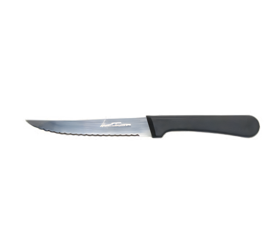 Product image #1 for Deluxe Black Angus Steak Knife with 4-3/4 Inch Serrated Blade and Black Polypropylene Handle