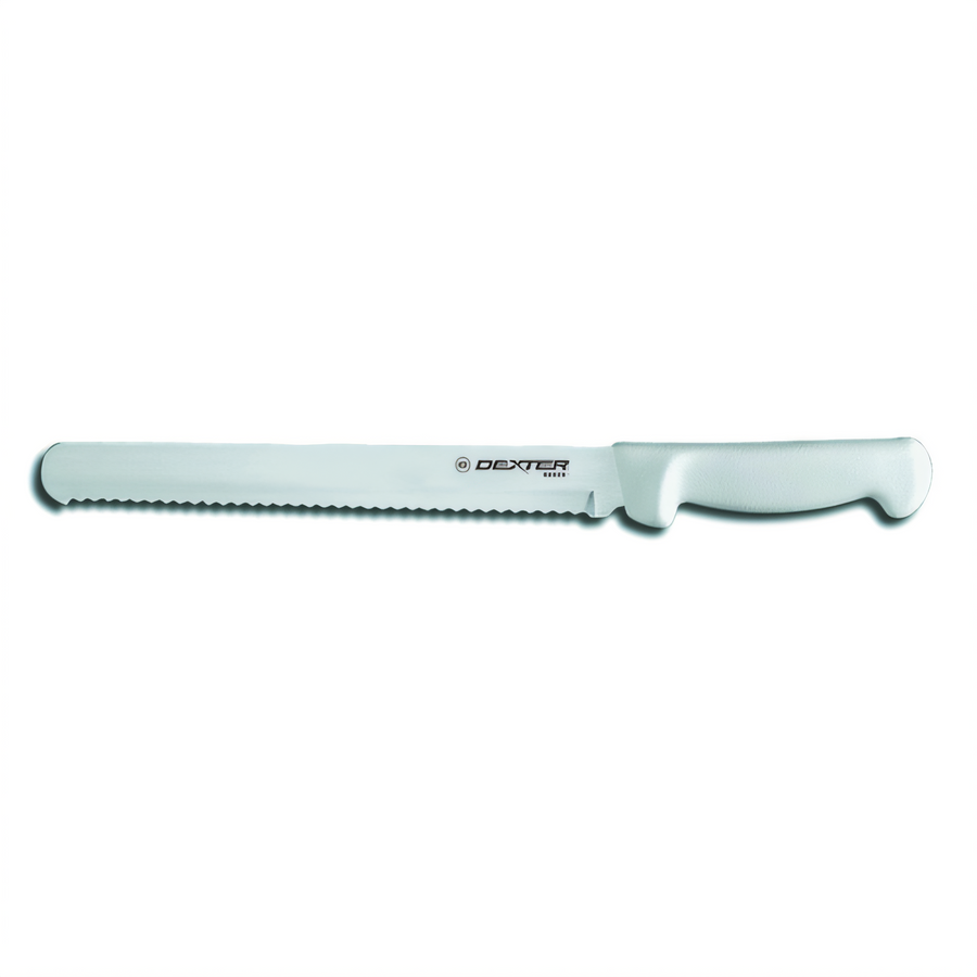 Product image #1 for Dexter Russell Basics 10-Inch Scalloped Edge Slicer/Bread Knife with White Polypropylene Handle
