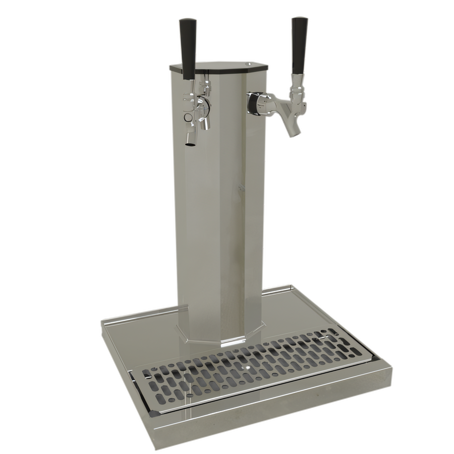 Product image #1 for Glastender Countertop Air-Cooled 2-Faucet Column Draft Dispensing Tower