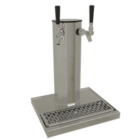 Glastender Countertop Air-Cooled 2-Faucet Column Draft Dispensing Tower