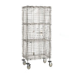 Thumbnail image #1 for Metro Super Erecta SEC53S-SD-2SE Mobile Wire Security Unit, Stainless Steel Finish, 2 Shelves, 40-3/4"W x 27-1/4"D x 62"H