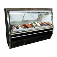 Howard-McCray 34N Series 120-Inch Fish/Poultry Refrigerated Display Service Case, Self-Contained, Straight Glass, LED Lighting