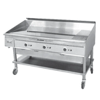 Thumbnail image #1 for Keating of Chicago Miraclean 60X30-G Gas Griddle, 57"W x 24"D Cooking Surface, 3/4" Chrome-Plated Plate, Thermostatic Controls
