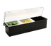 Thumbnail image #1 for Vollrath Kondi-Keeper 18-Inch 3-Section Plastic Condiment Dispenser with Notched Lid, Black