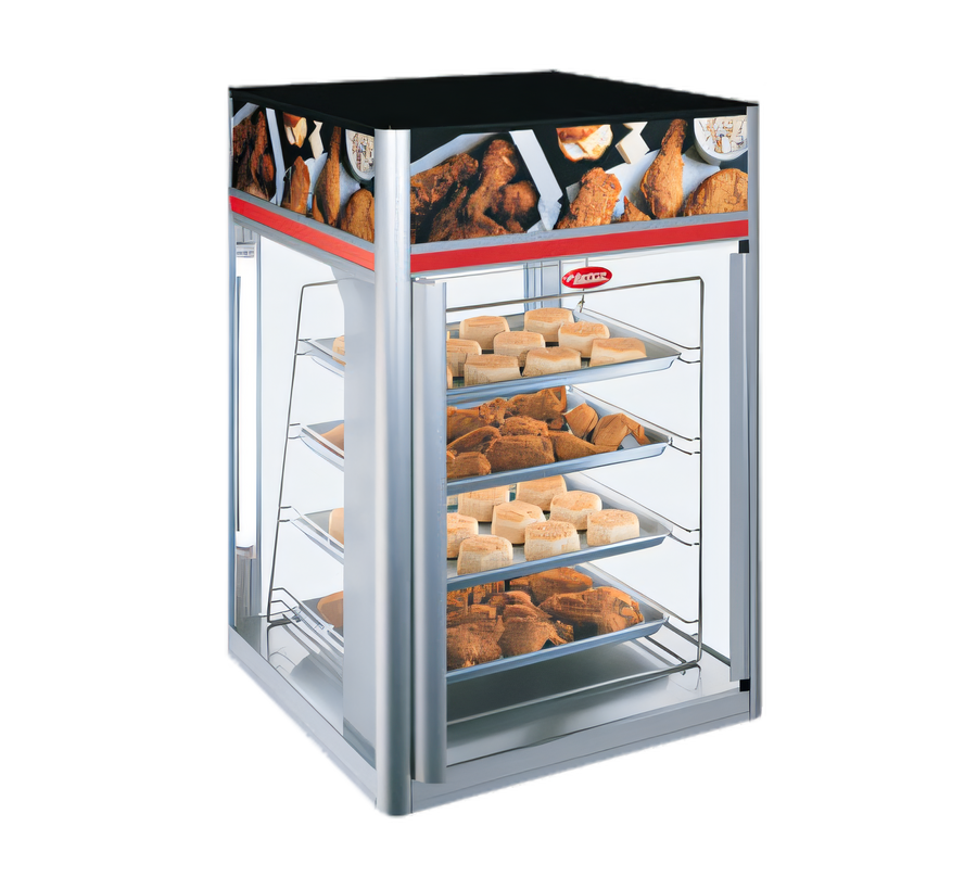 Product image #1 for Hatco Flav-R-Savor® Tall Countertop Hot Food Holding and Display Cabinet with 2 Doors and 4-Tier Pan Rack, No Motor