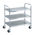 Thumbnail image #1 for Vollrath 97105 3-Shelf Stainless Steel Utility Bus Cart, 400 lb Capacity