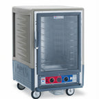 Thumbnail image #1 for Metro C5 Insulation Armour C535-CFC-L-GY Half-Height Mobile Heated Holding & Proofing Cabinet, 17 Full-Size Pan, Clear Polycarbonate Door