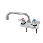 Thumbnail image #1 for John Boos PBF-W2-6LF Low-Lead Splash-Mount Commercial Faucet with 6-Inch Swing Spout, 4-Inch Centers, Ceramic Valves, Chrome