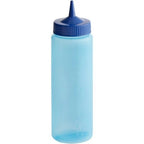 Thumbnail image #1 for Vollrath Traex® Color-Mate™ 4924C-44 24 oz Blue Squeeze Bottle, Wide Mouth, Single-Tip Blue Cap Case of 12