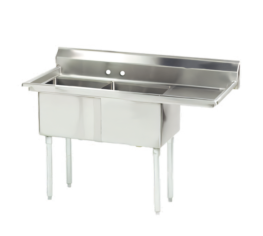 Product image #1 for Advance Tabco Special Value 2-Compartment Fabricated Sink with Right Drainboard
