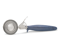 Size 8 Stainless Steel Thumb Press Disher with Microban Gray Ergo Handle and Pan Rest