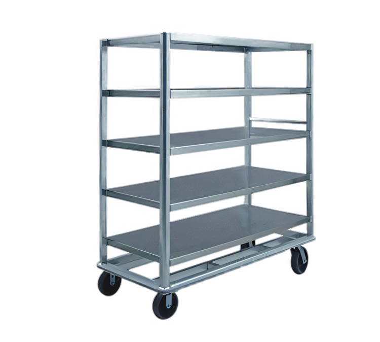 Product image #1 for Heavy-Duty Aluminum Queen Mary Utility Cart, 5 Shelves, 27 x 60-Inch Shelves