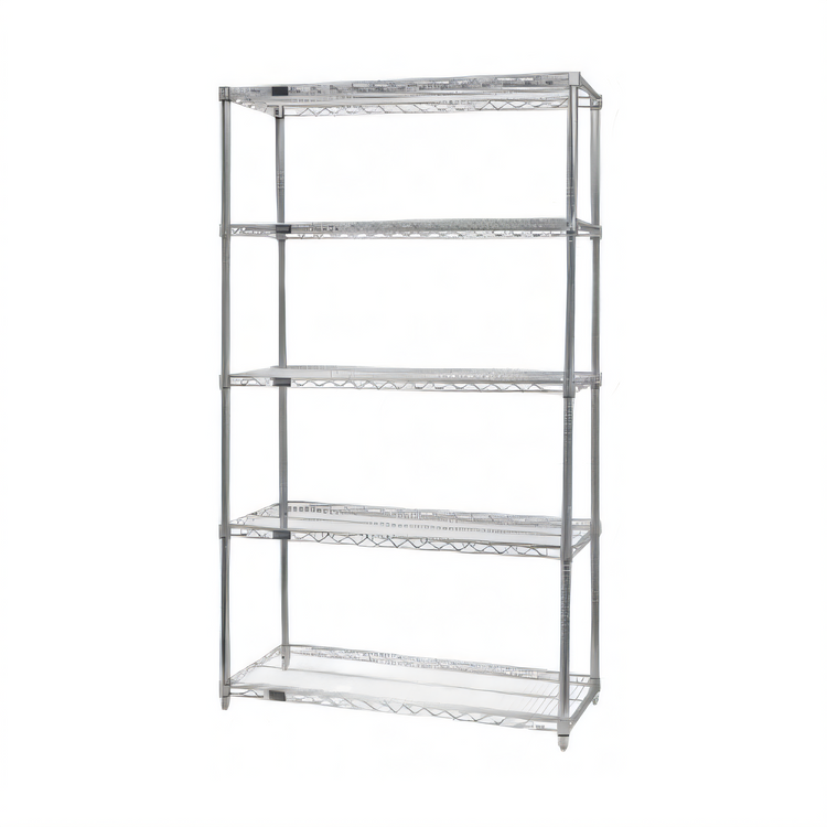 Product image #1 for Quantum 24 Inch x 18 Inch x 86 Inch Chrome Plated Wire Shelving Starter Kit with 5 Shelves