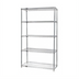 Thumbnail image #1 for Quantum 24 Inch x 18 Inch x 86 Inch Chrome Plated Wire Shelving Starter Kit with 5 Shelves