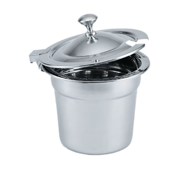 Product image #1 for Miramar Chrome Knob Hinged Cover for 7 Qt Soup Inset, 18-8 High-Polished Stainless Steel