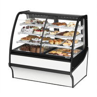 True 48-1/4 Inch Dual Zone Dry/Refrigerated Full Service Display Merchandiser with Curved Glass Front