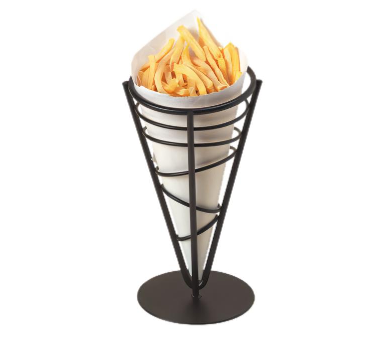 Product image #1 for Ironworks Conical Black Wrought Iron French Fry Basket, 5-Inch Dia. x 9-Inch H