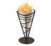 Thumbnail image #1 for Ironworks Conical Black Wrought Iron French Fry Basket, 5-Inch Dia. x 9-Inch H