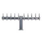 Thumbnail image #1 for Micro Matic USA Metropolis METRO-T-10PSSKR 10-Faucet Countertop Glycol-Cooled T-Style Draft Beer Tower, 34-Inch, Polished Stainless Steel