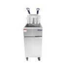 Thumbnail image #1 for Atosa ATFS-50ES-NG Heavy-Duty Range-Match 50 lb Natural Gas Floor Deep Fryer, 4 Burners, Manual Controls, Stainless Steel