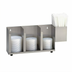 Thumbnail image #1 for Dispense-Rite Adjustable 3-Section Stainless Steel Lid/Cup Organizer Tower with Straw Attachment