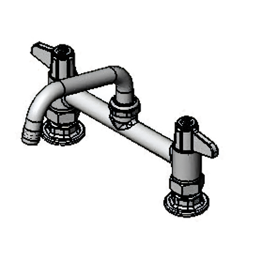 Product image #1 for Equip 8-Inch Deck Mount Low-Lead Mixing Faucet with 6-Inch Swing Nozzle