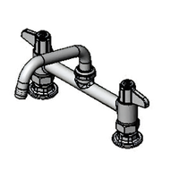 Equip 8-Inch Deck Mount Low-Lead Mixing Faucet with 6-Inch Swing Nozzle