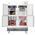 Thumbnail image #1 for KoolMore 2-Section Reach-In Freezer, 47 Cu. Ft., Bottom-Mount Self-Contained, Solid Half Doors, Stainless Steel