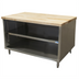 Thumbnail image #1 for BK Resources 60-Inch x 30-Inch Hard Maple Top Chef Table with Open Front Stainless Steel Cabinet Base